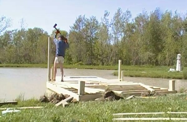 How To Build A Dock on A Farm Pond (Pond Deck Ideas) – Pond Building to ...