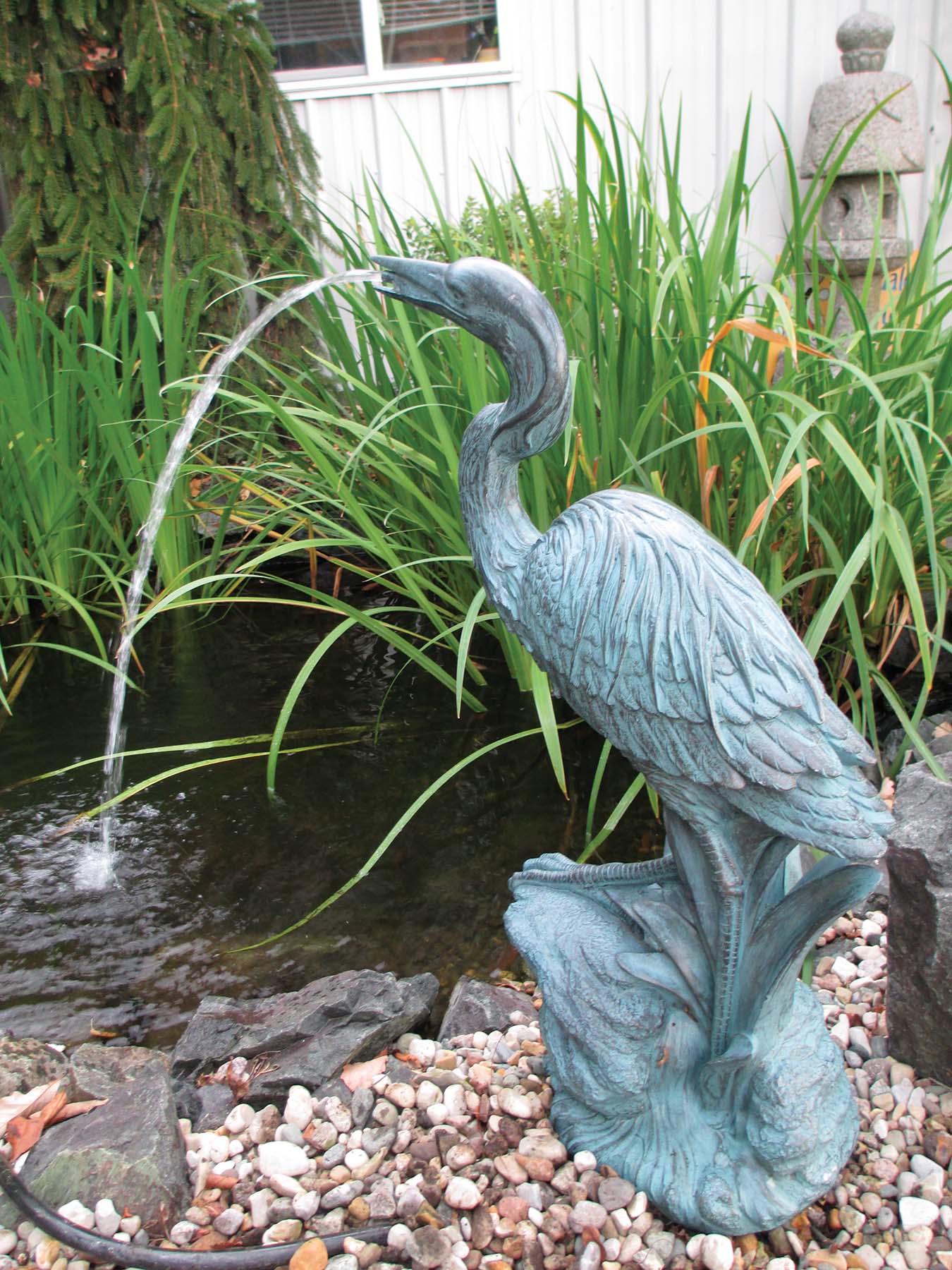 Great fountain for an outdoor water feature by itself or in a garden.